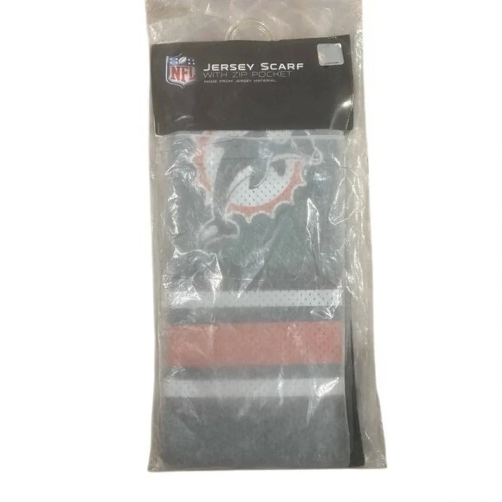 NFL Miami Dolphins Scarf Team Jersey Muffler Scarf With Zip Pocket 30
